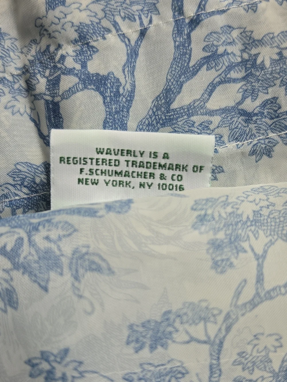 Waverly Blue Toile Valance Set Window Treatment with Tassel Classic